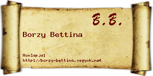 Borzy Bettina névjegykártya